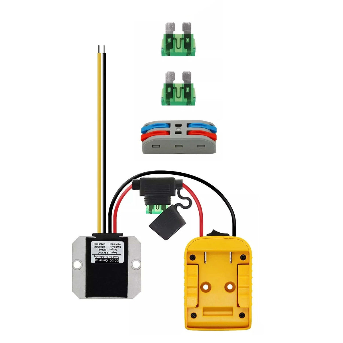 100W Step Down Converter for DeWalt DCB205 (Power Wheels Battery Adapter)