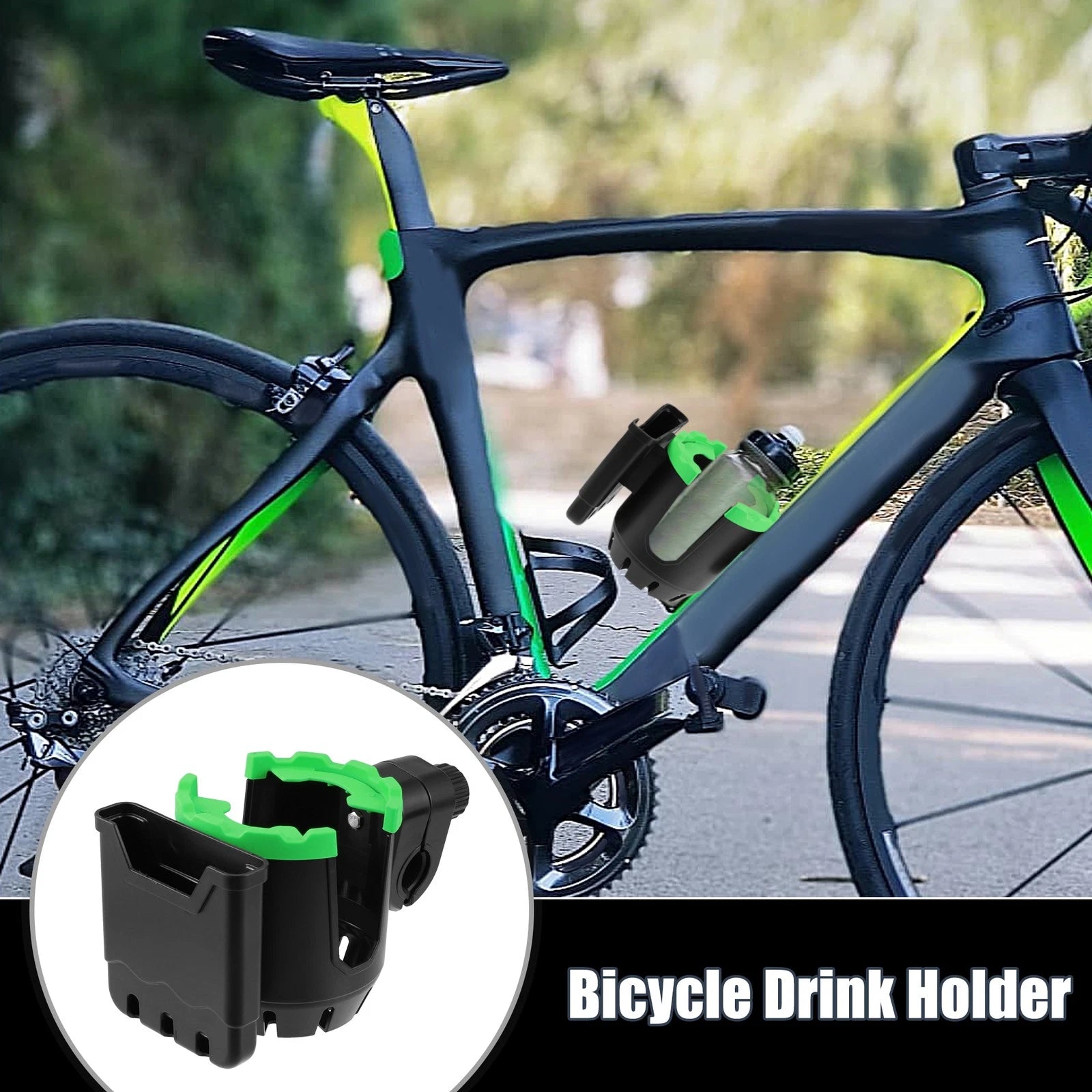 Lightweight Water Bottle Cage Holder for Bicycle Plastic Black Green (2010–2024)