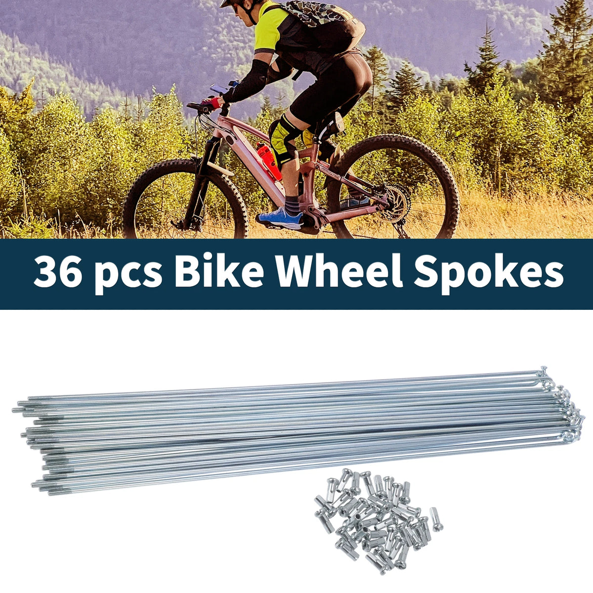 Bicycle Spokes Nipple Set 45 Steel 13G 275mm Universal (1970–1980)