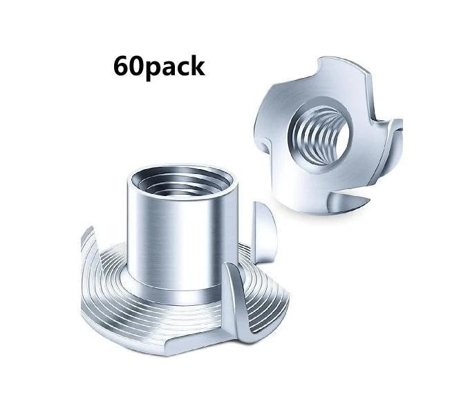 100 Pcs Rust Resistant Zinc Plated T Fasteners for Stem Caster Mounting