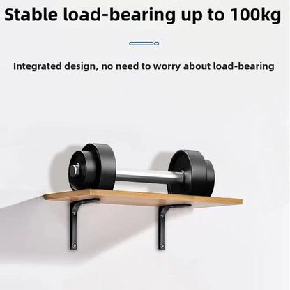 2X Heavy Duty L-Shaped Wall Brackets for Floating Shelves