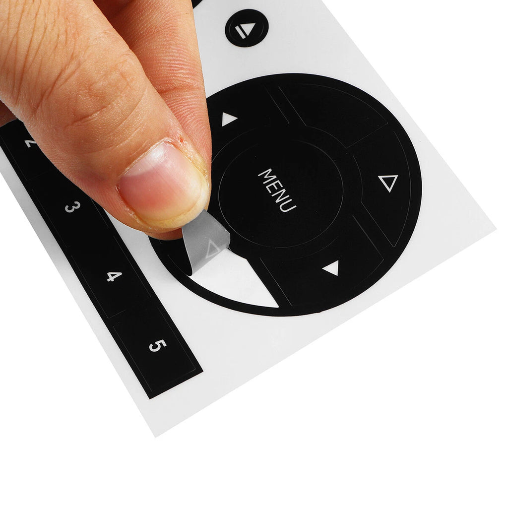1x Radio Stereo Button Repair Kit Decal Sticker for Fiat 500 (2007–2023)