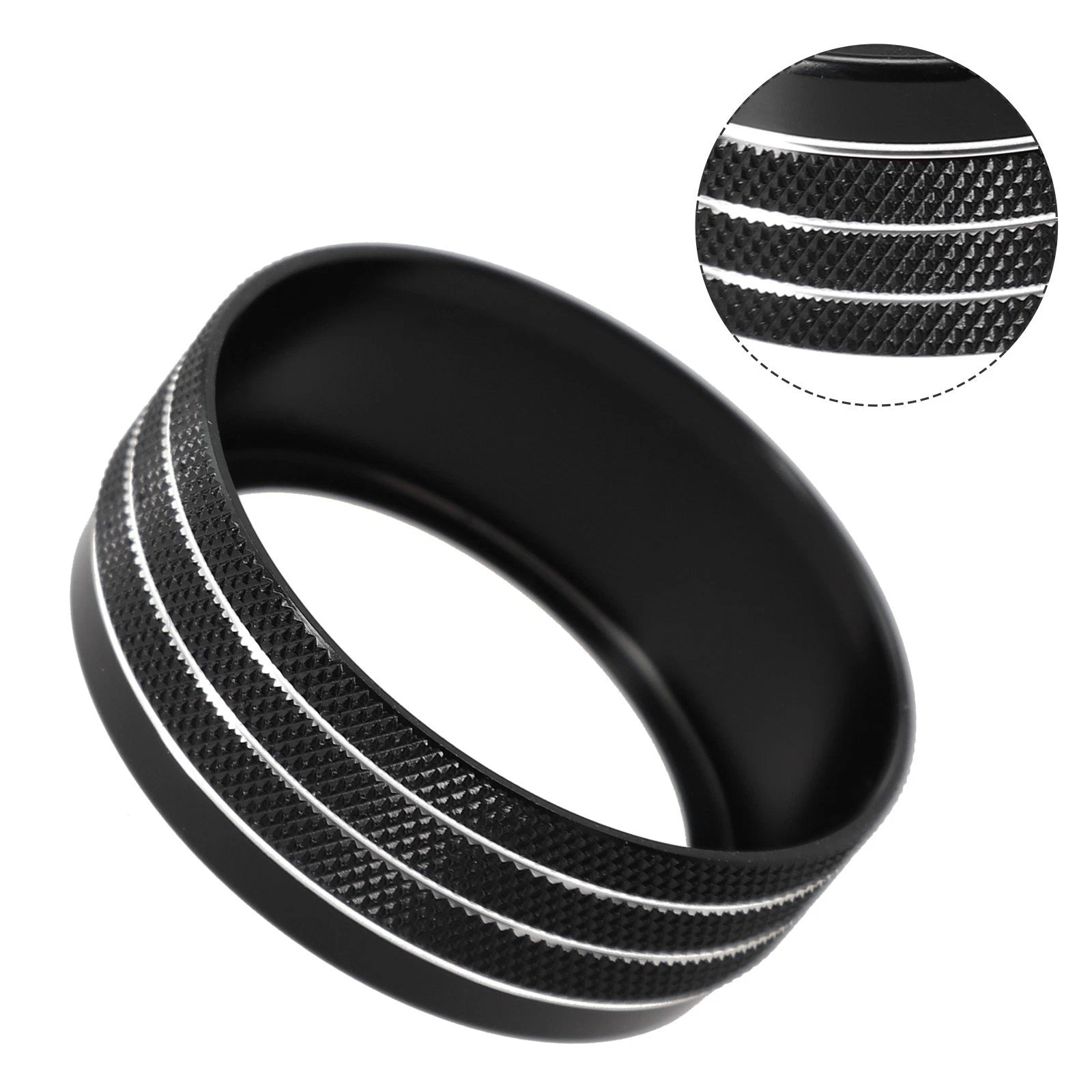 Black Gear Shift Switch Button Knob Cover Ring for