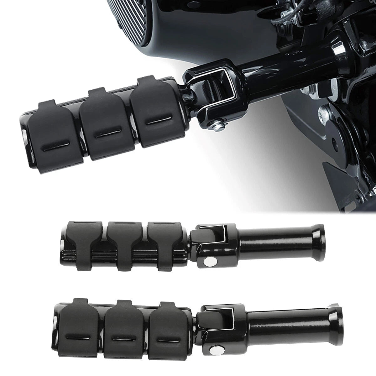 Passenger Footpeg Footrest Mount Bracket for Harley Davidson Softail (2018–2024) Black