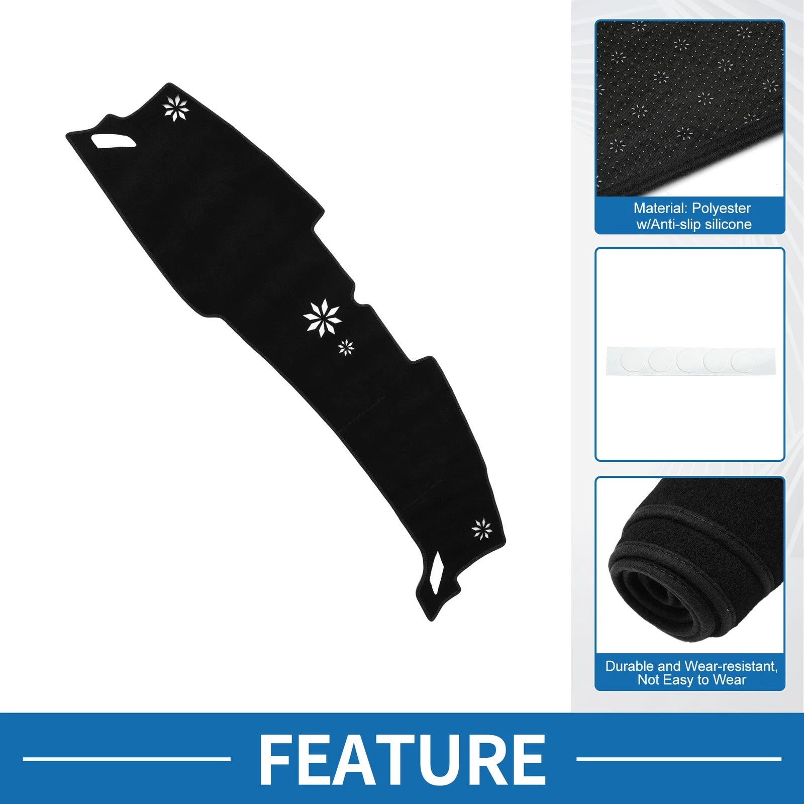 Dashboard Dash Cover Mat Sun Protector for Hyundai Sonata 2024 Black Pad