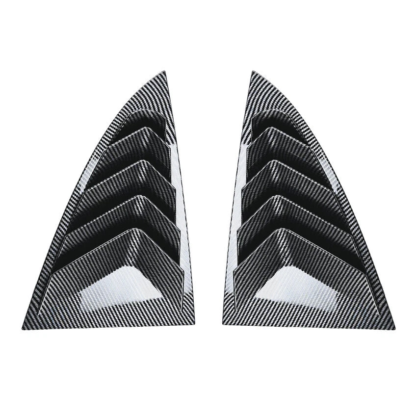 Carbon Look Rear Side Window Louver Shutter Cover for Tesla Model 3 (2024+)