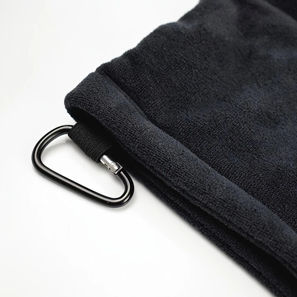 Microfiber Cleaning Towel for Golf Clubs Balls 13x14cm Compact Black