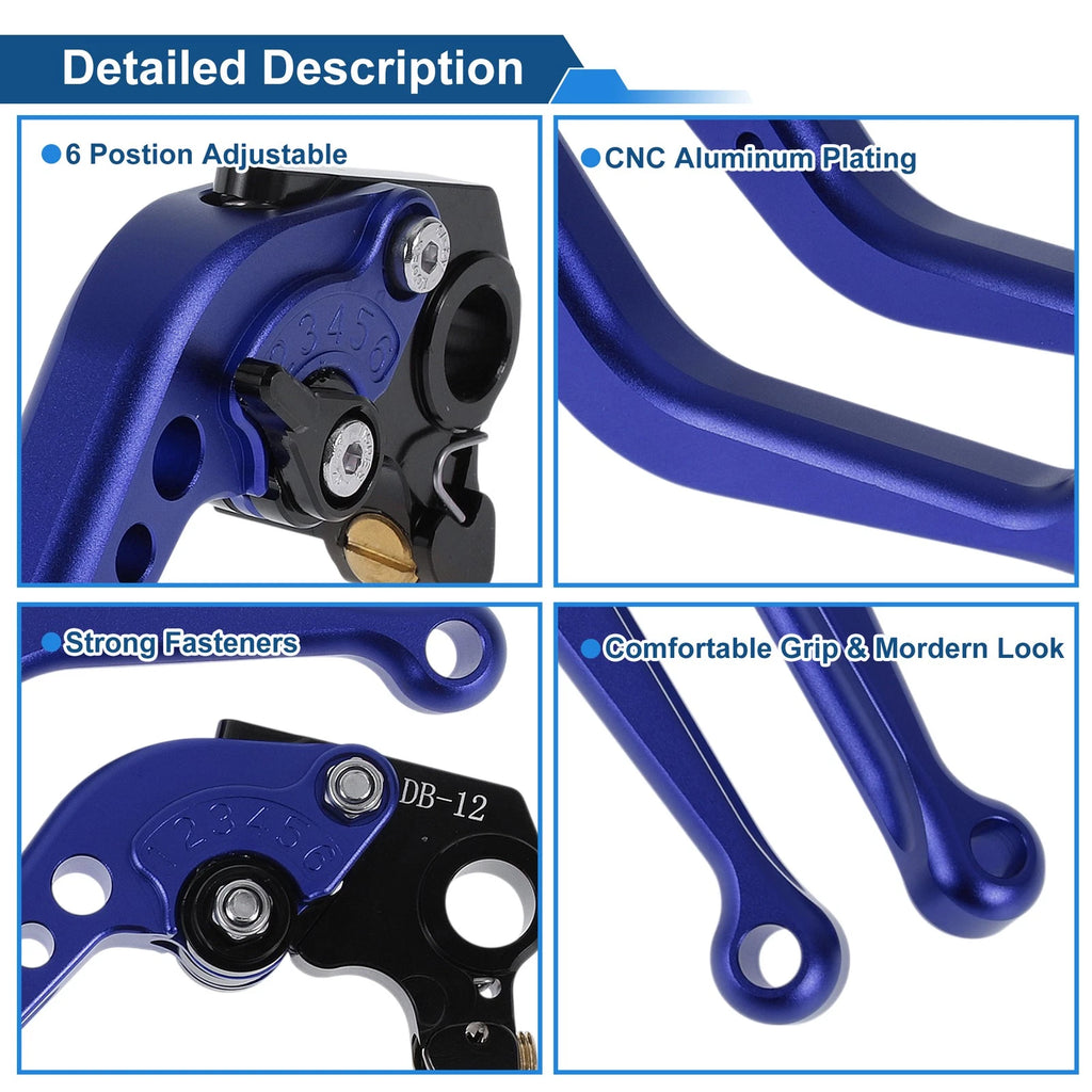 Adjustable Short Brake Clutch Levers for Ducati Hypermotard 796 (2010–2012)