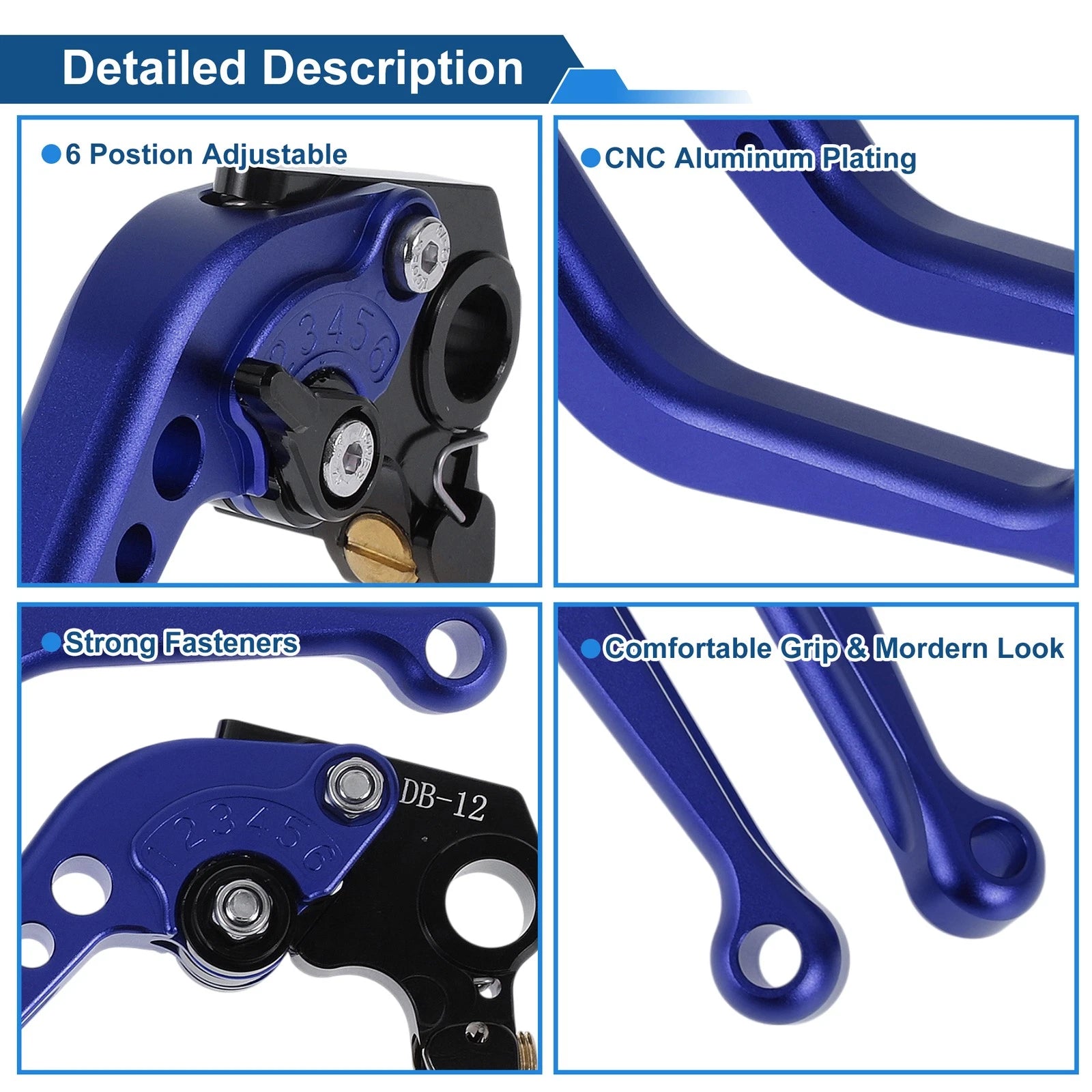Adjustable Short Brake Clutch Levers for Ducati Hypermotard 796 (2010–2012)
