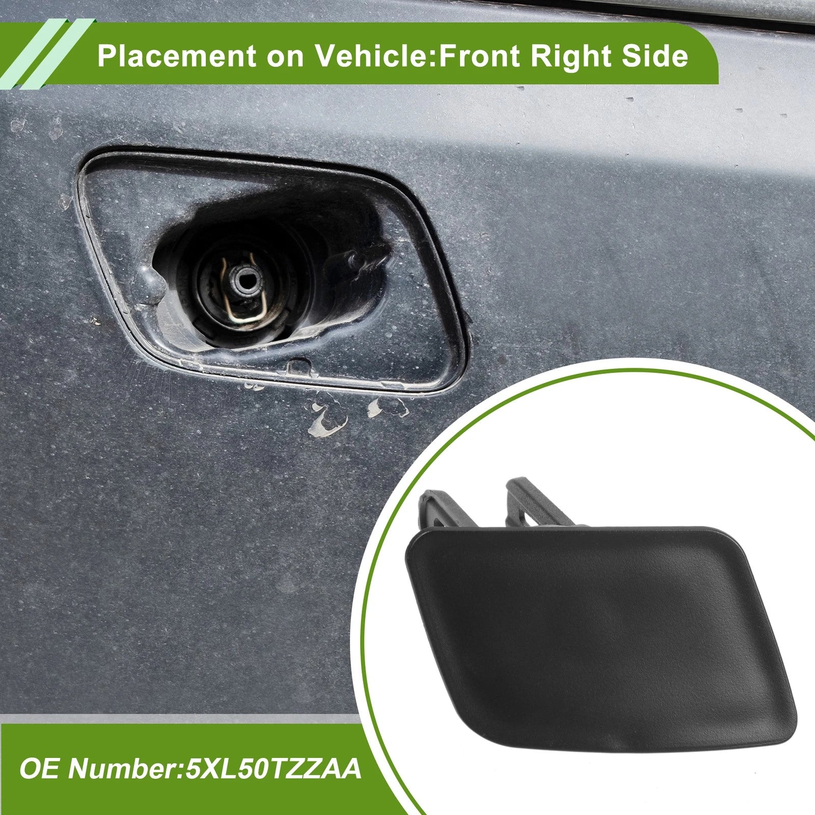 Front Right Washer Nozzle Cover Cap for Jeep Grand Cherokee (2016–2018)