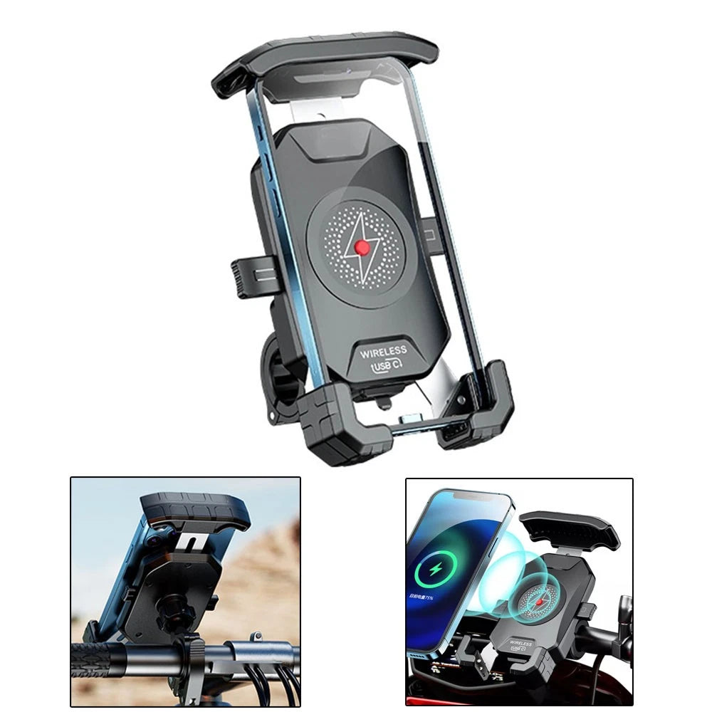 Wireless Charger Phone Holder for Motorcycle (QC 3.0)