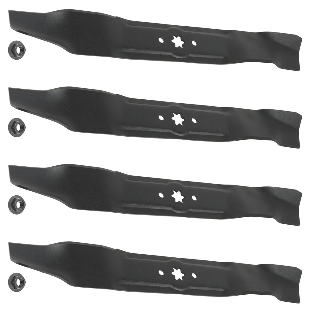 42 Inch Deck Blades with Nuts Replacement for Troy-Bilt Mustang Z42 (2005–2010)