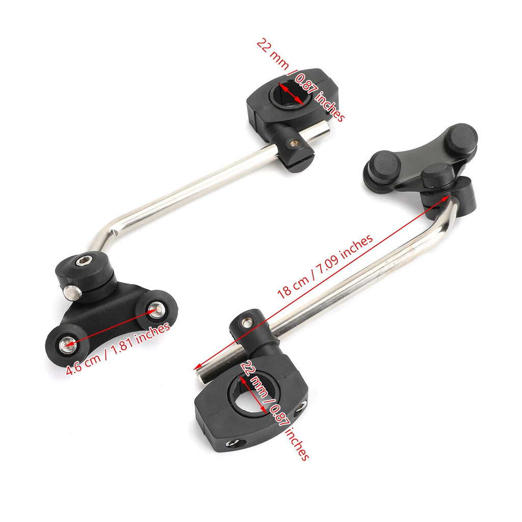 Universal Windscreen Bracket 7/8" 22mm Handlebar Mount Clamp