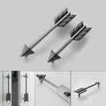 2X Silver Arrow Door Pull Handle Knob for Kitchen Cabinet