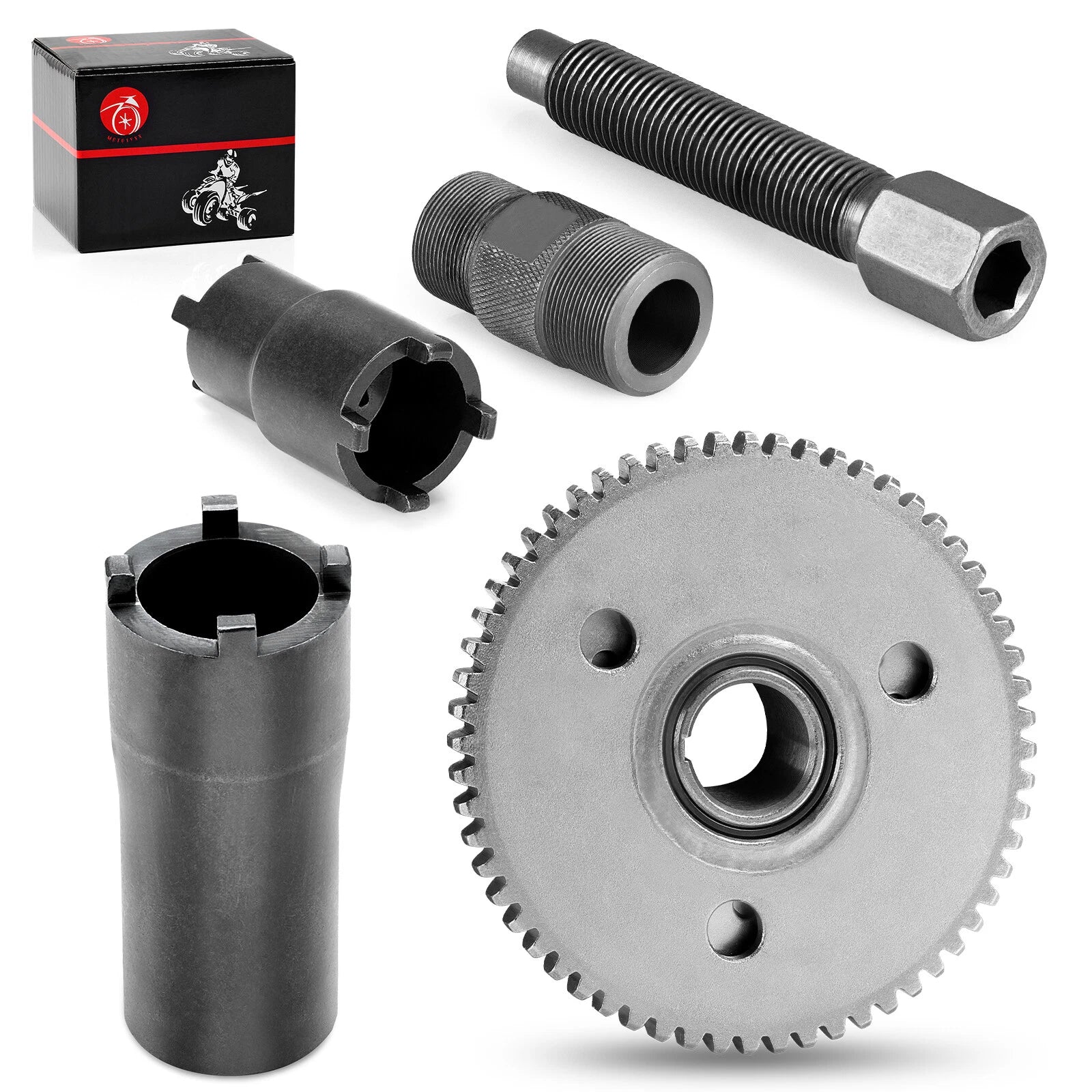 Flywheel Puller Starter Clutch Kit for GY6 Scooter 125cc 150cc (152QMI 157QMJ)