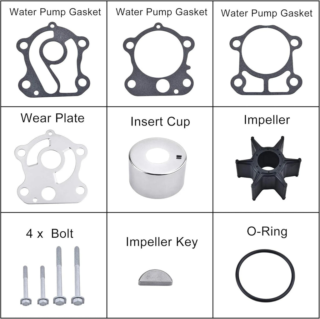 Water Pump Rebuild Kit 692-W0078-02 for Yamaha 75 85 90 HP (2-S)