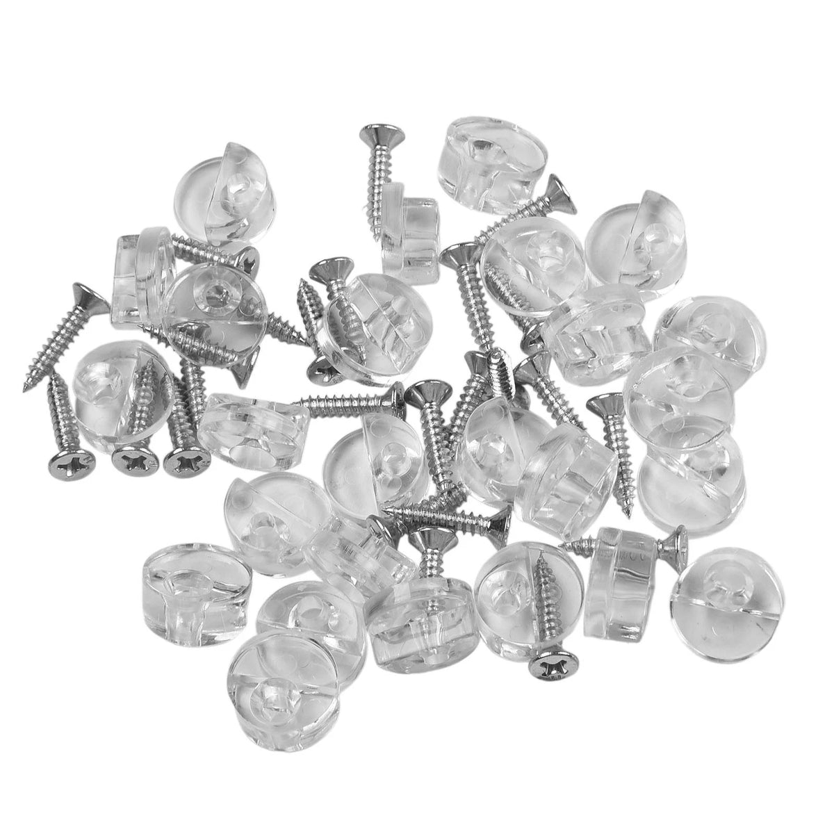Set of Glass Retainer Clips for Mirrors and Glass Panels
