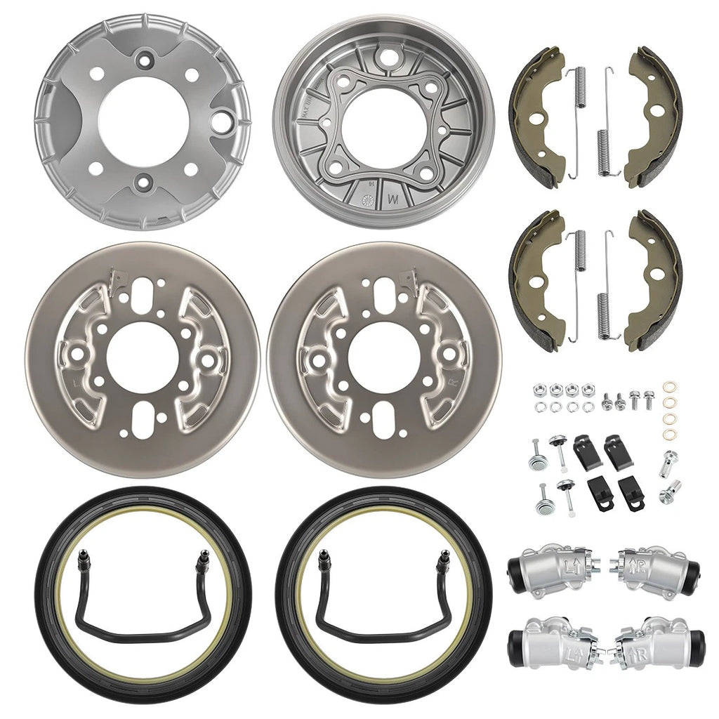 Front Brake Drum Plate Cover Shoes Kit for Honda FourTrax 300 TRX300FW (1988–1994)