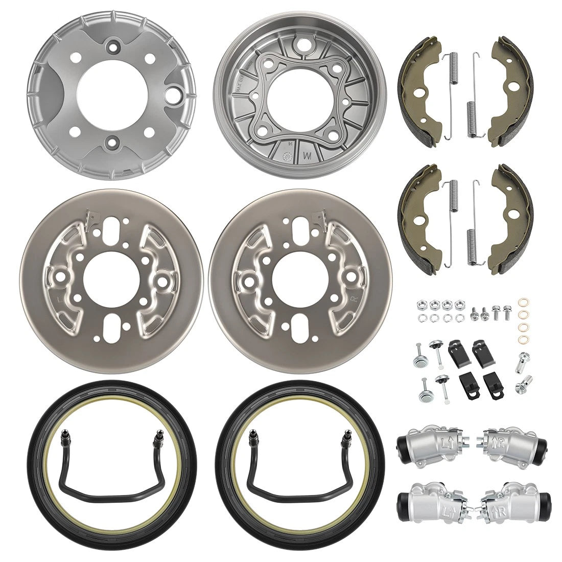 Front Brake Drum Plate Cover Shoes Kit for Honda FourTrax 300 TRX300FW (1988–1994)