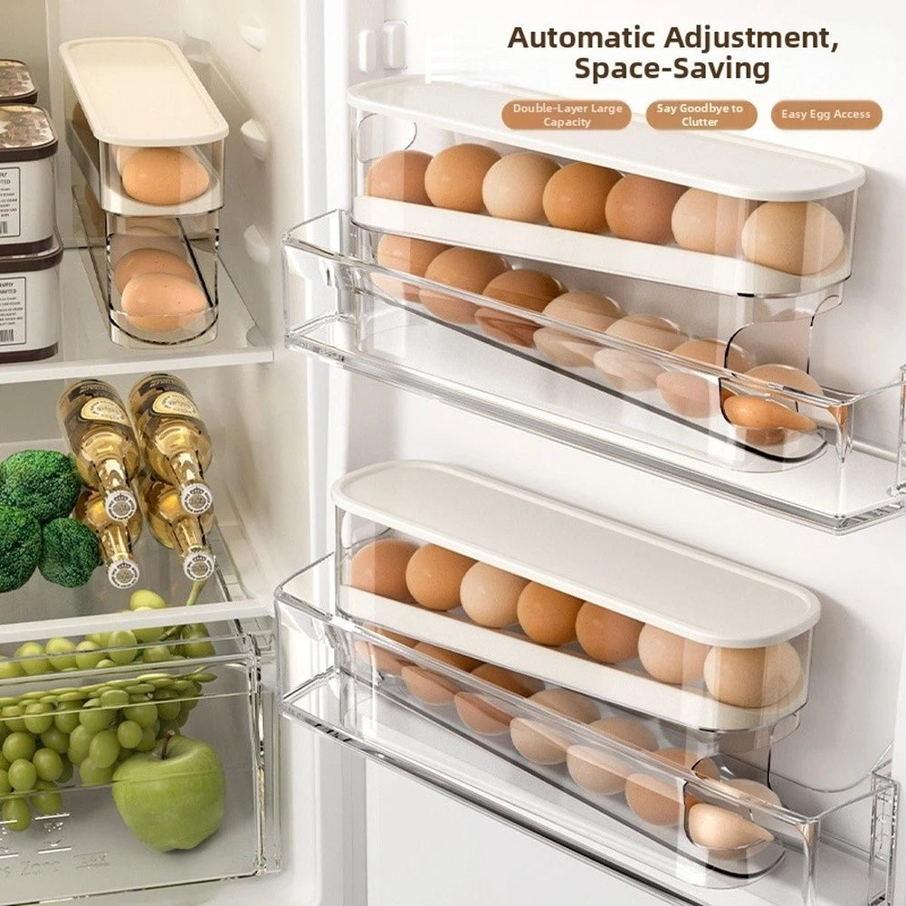 Egg Storage Box for Fridge (30.5 x 8.5 x 14.2 cm) Holds 12 Eggs