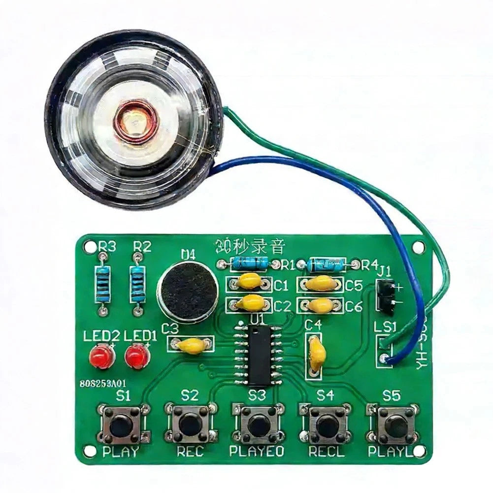 30s Voice Recording Module PCB for DIY Projects (2010–2023)