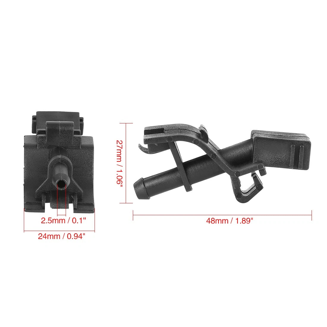 2pcs Windshield Washer Nozzle Jet Spray for Toyota Corolla Camry (2007–2007)