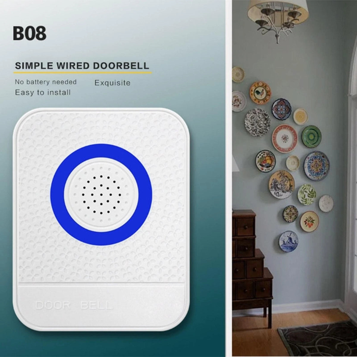 Electronic Doorbell Mount for Home Hotel Garden (DC 12V)