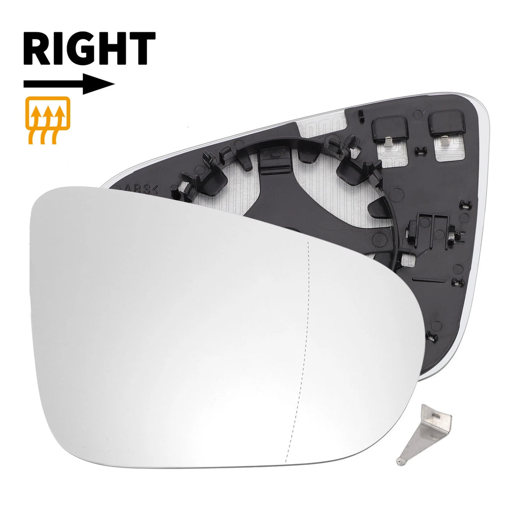 Heated Right Side Mirror Glass Replacement for Volkswagen Golf Touran (2012–2015)