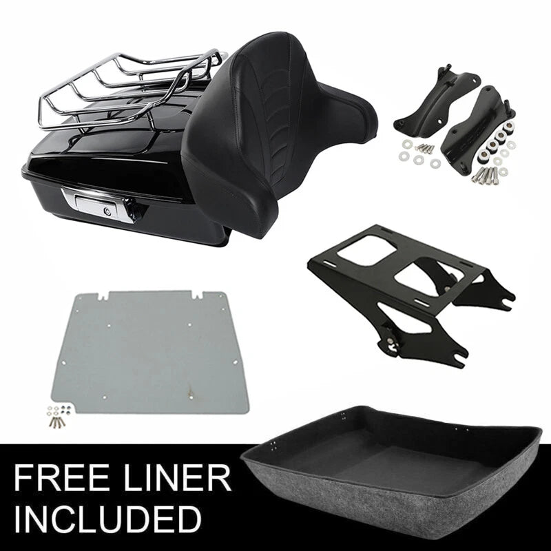 Chopped Trunk Rack Mount Docking Plate for Harley Touring Road Glide (2014–2026)