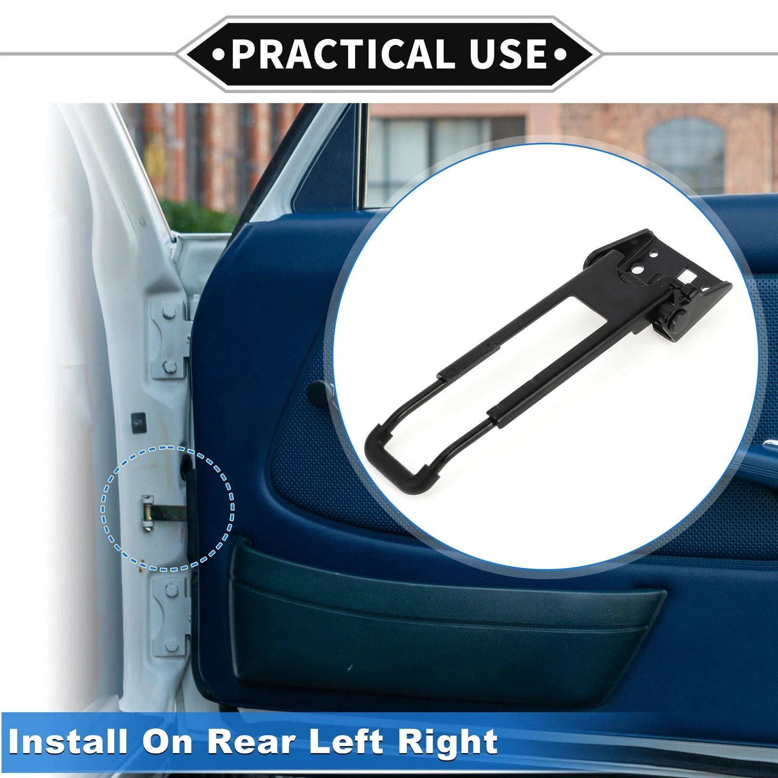 Rear Left Door Check Strap Limiter Stopper for Dodge Sprinter 2500 3500 (2014–2018)
