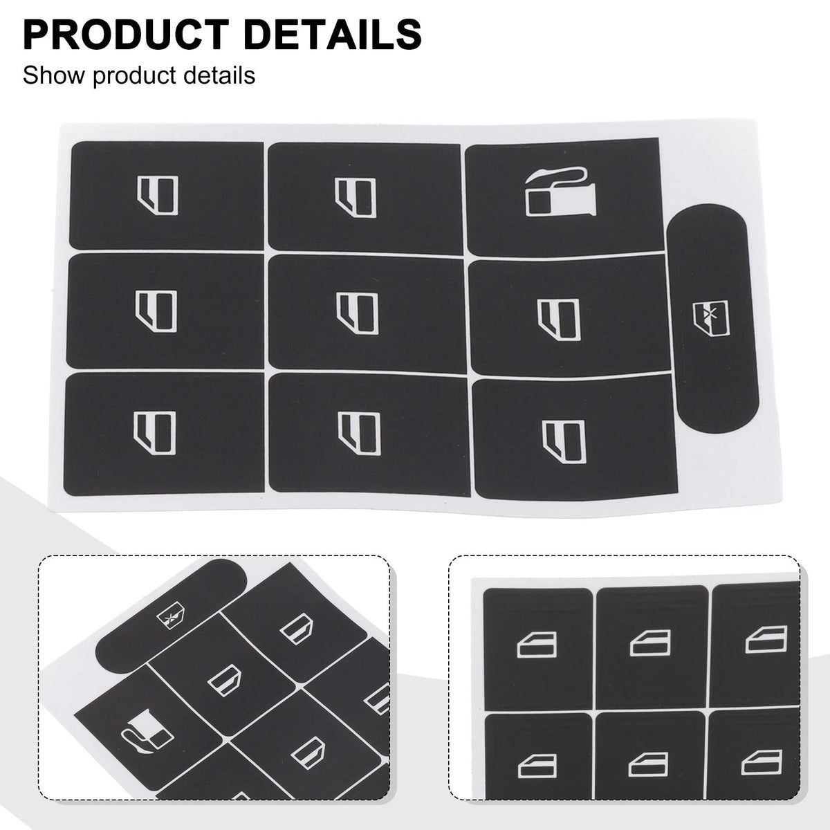 Black Overlay Stickers for Golf, Passat (2010–2023)
