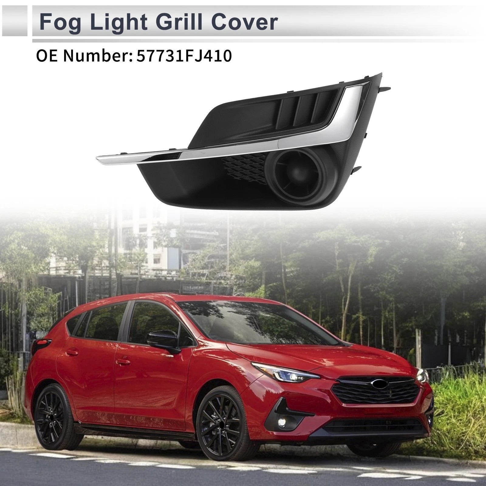 Front Left Fog Light Grill for Subaru Impreza (2015–2016) Replacement