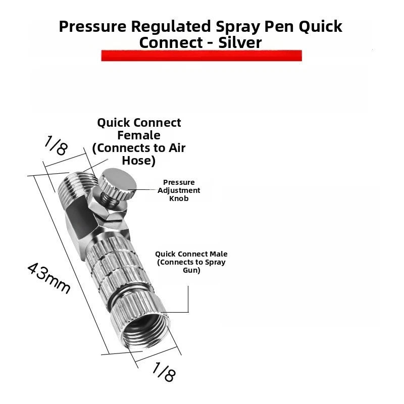 Quick Release Air Control Fitting Adapter Compatible with 1/8 In Airbrush