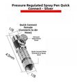 Quick Release Air Control Fitting Adapter Compatible with 1/8 In Airbrush