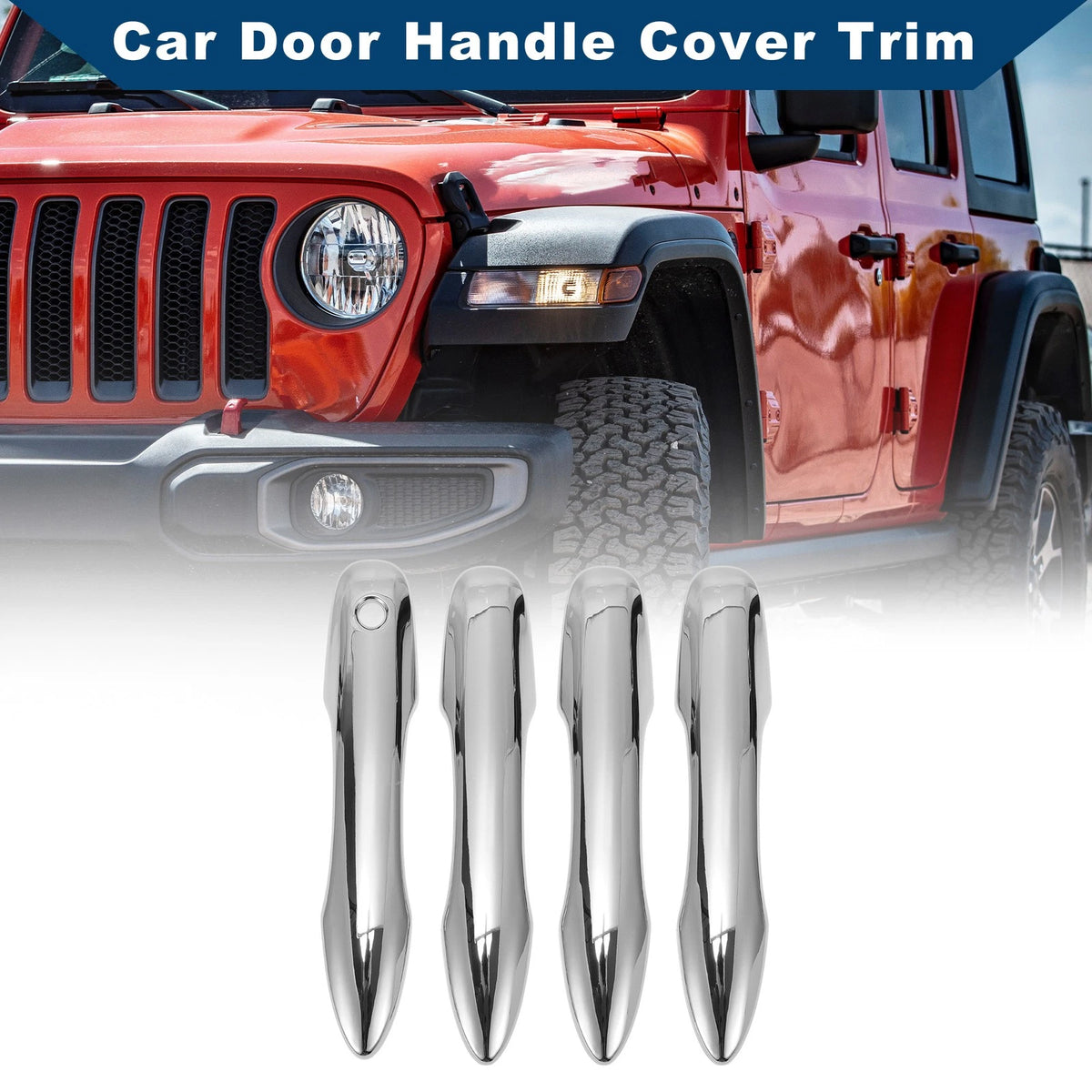 Car Door Handle Cover Trim Replacement for Toyota Camry (2018–2024) Silver