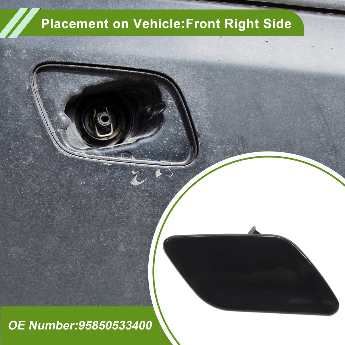 Right Washer Nozzle Cover Cap No. 95850533400 for Porsche Cayenne (2015–2017)