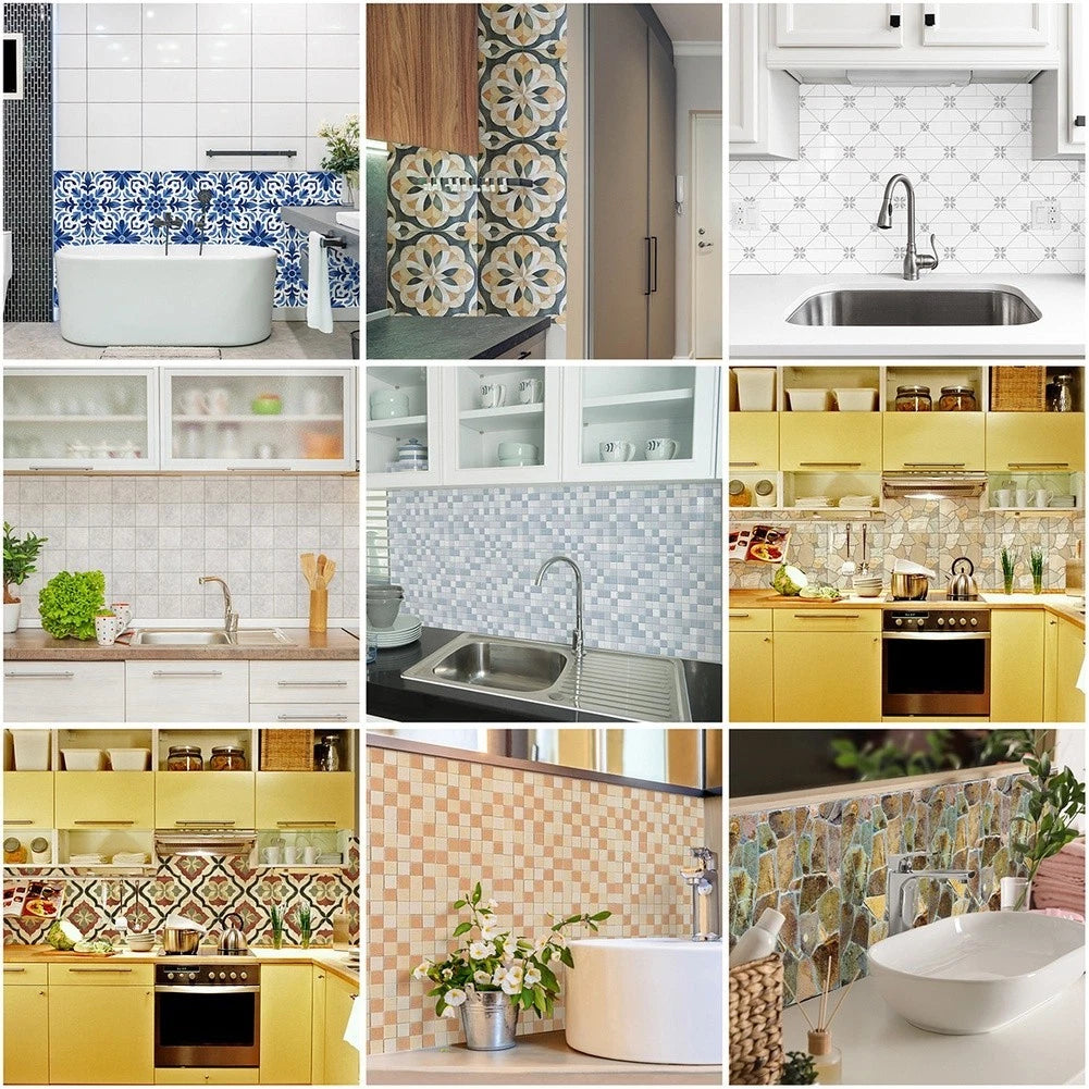 Peel and Apply Tile Decals for Easy Installation (Waterproof PVC)