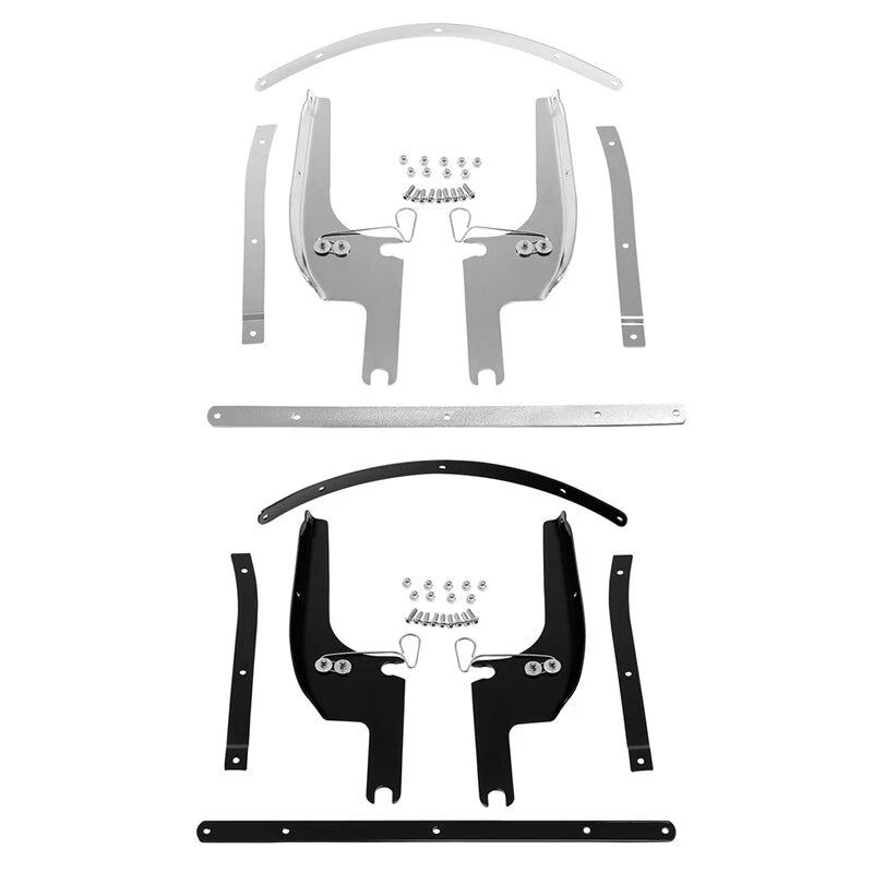 Chrome/Black Windshield Bracket Mount for Harley Road King FLHR (1994–2025)