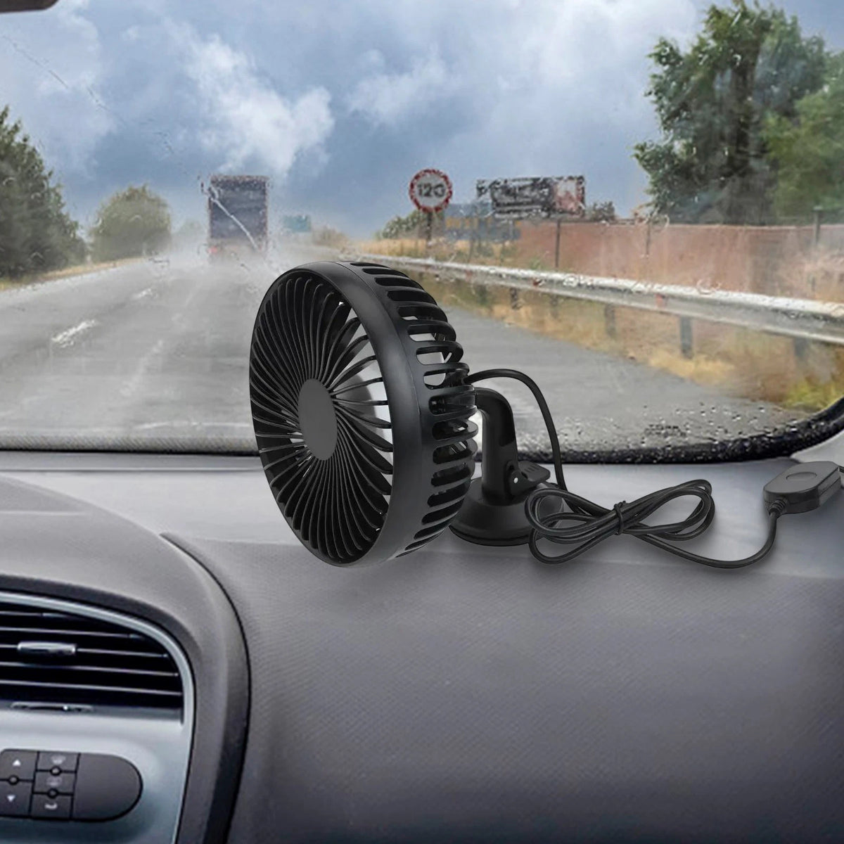 Practical Design Summer Cooling Electric Fan Car Cooler 3-speed Adjustment