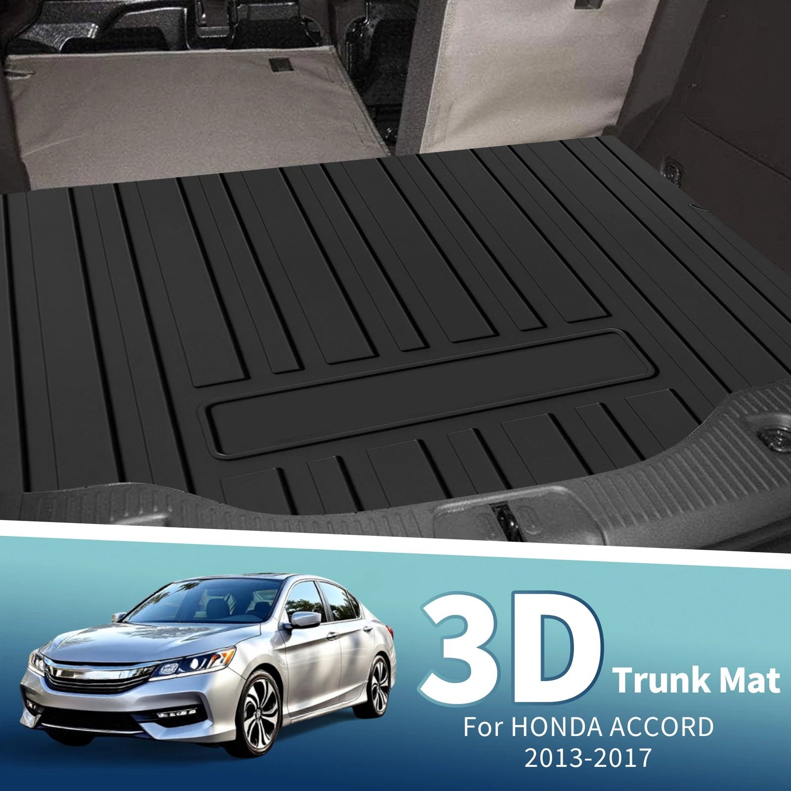 Rear Cargo Liner Flat Face TPE for Honda Accord 2013–2017 (1 Pc)