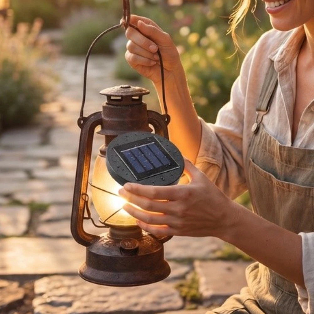 Solar Light Replacement Top for Iron Lamp Housing (Easy Install)