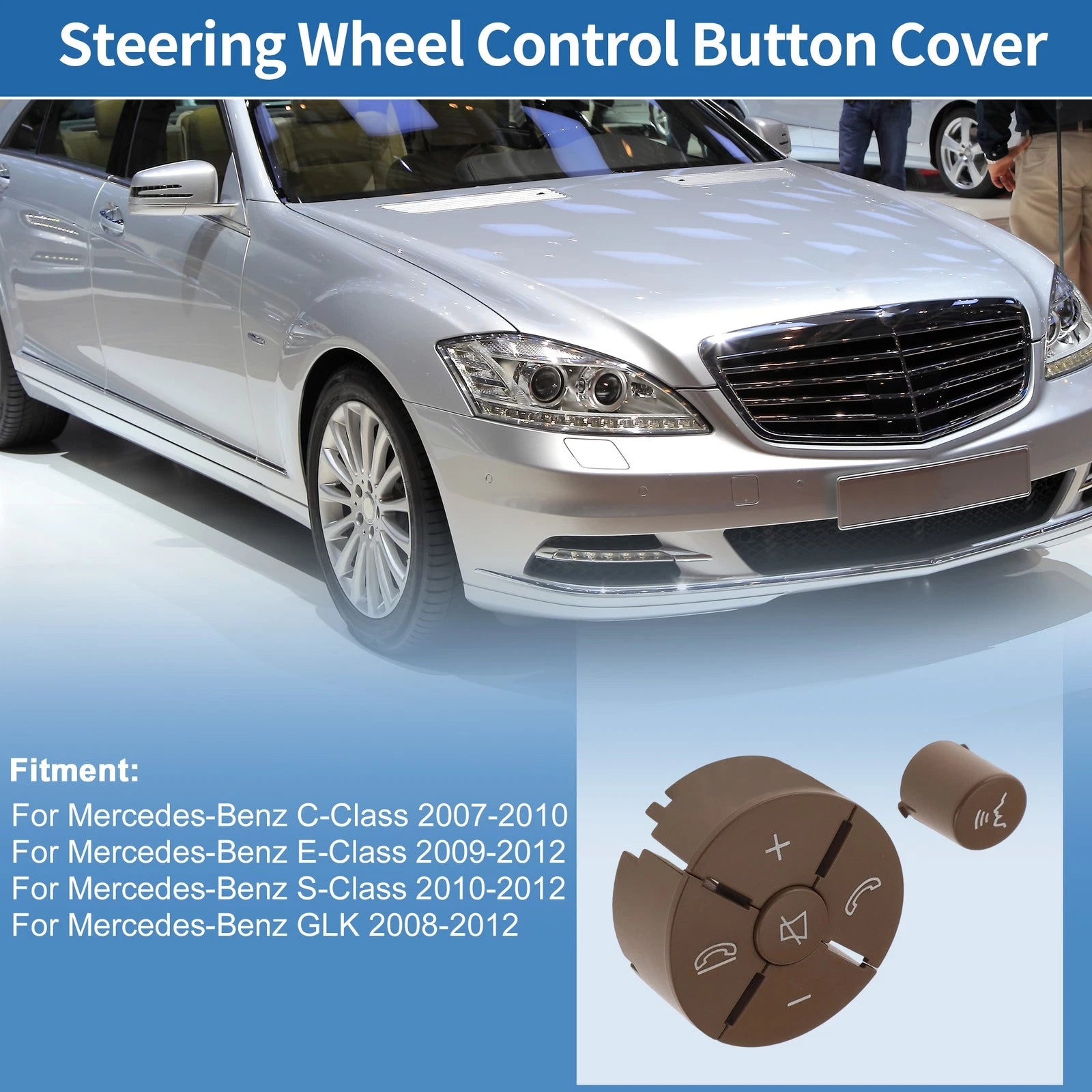 Steering Wheel Control Button Cover for Mercedes-Benz C-Class Right Side (W205)