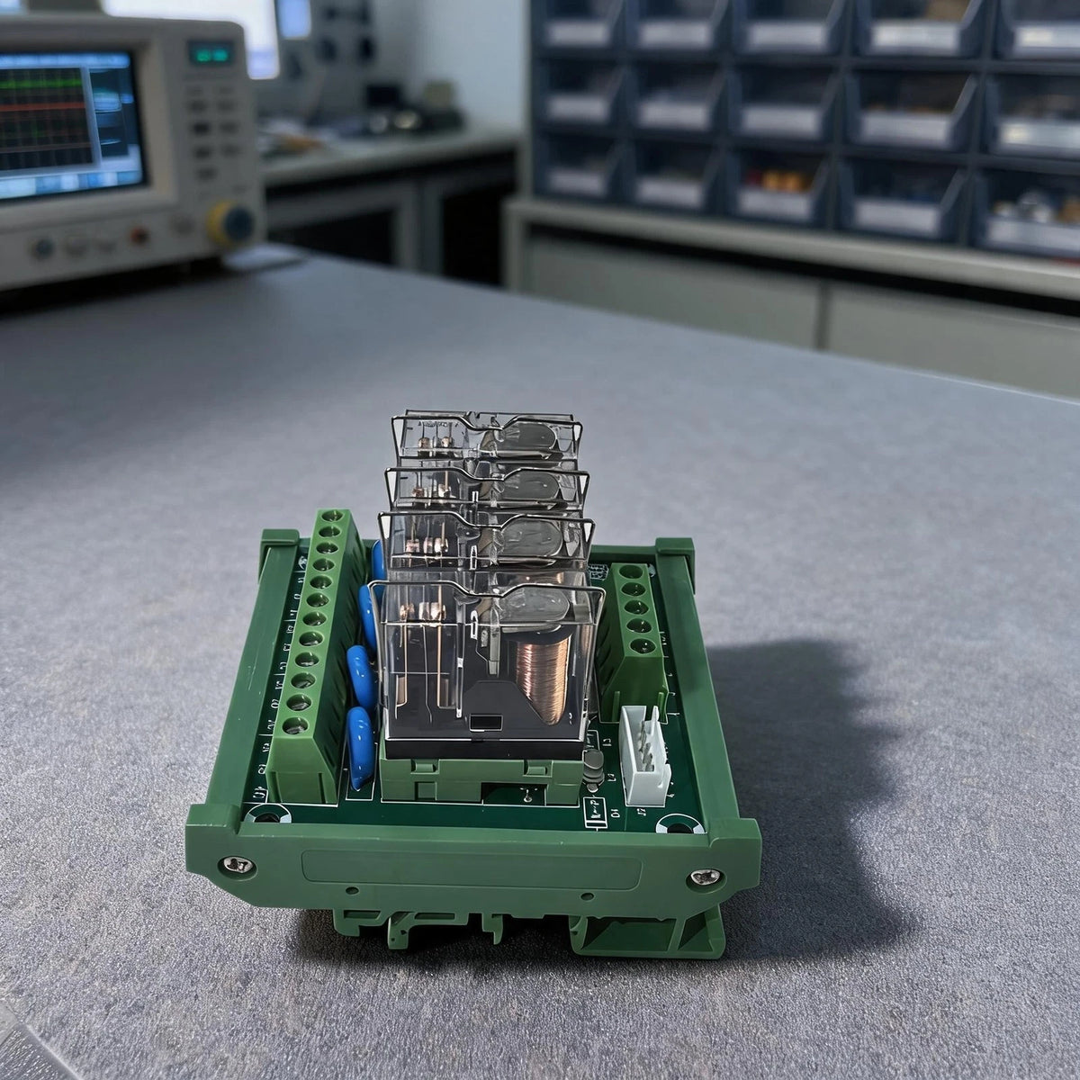 4-Channel Relay Module for DIN Rail (DC12V 16A)