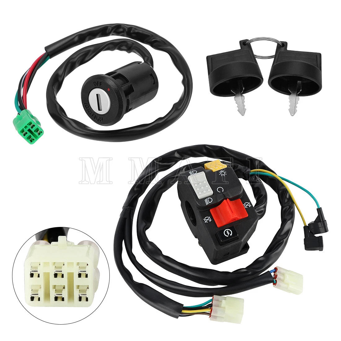 Handlebar Kill Switch & Ignition Key Switch for Honda Sportrax 400 TRX400EX (2005–2007)