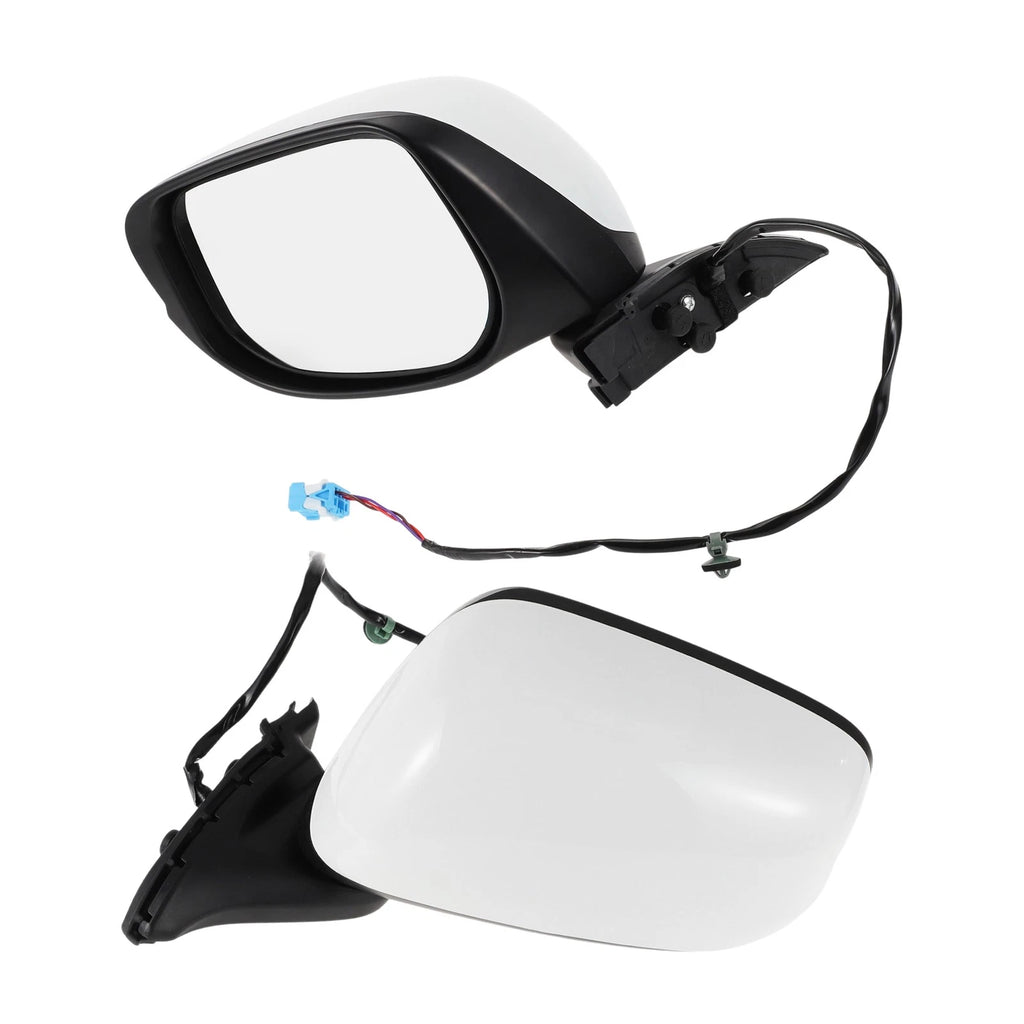 Left Side Door Mirror for Honda Fit (2009–2014) Manual Folding White