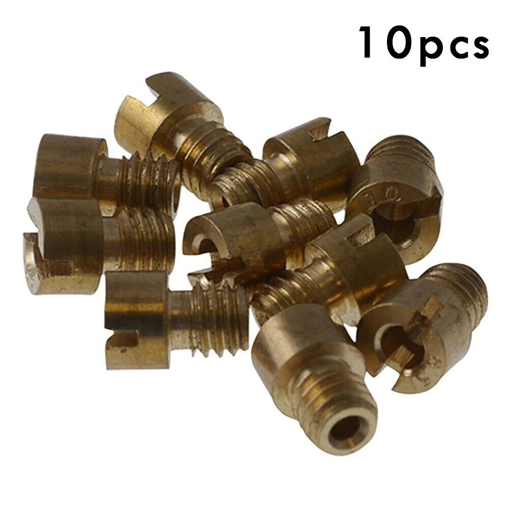 10x Carburetor Main Jet Kit Nozzles for Kymco Rex-Hercules (Fit 52-75)