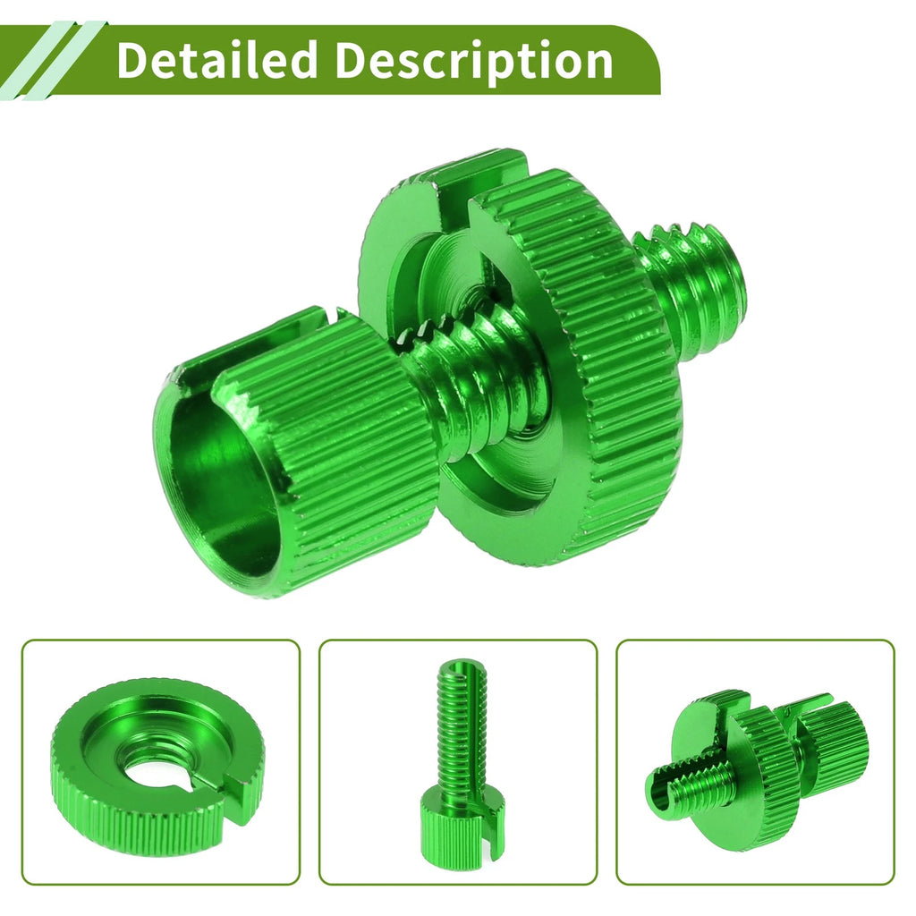 M8 Aluminum Clutch Brake Cable Adjuster Screw 4 Pcs for Motorcycle (Green)
