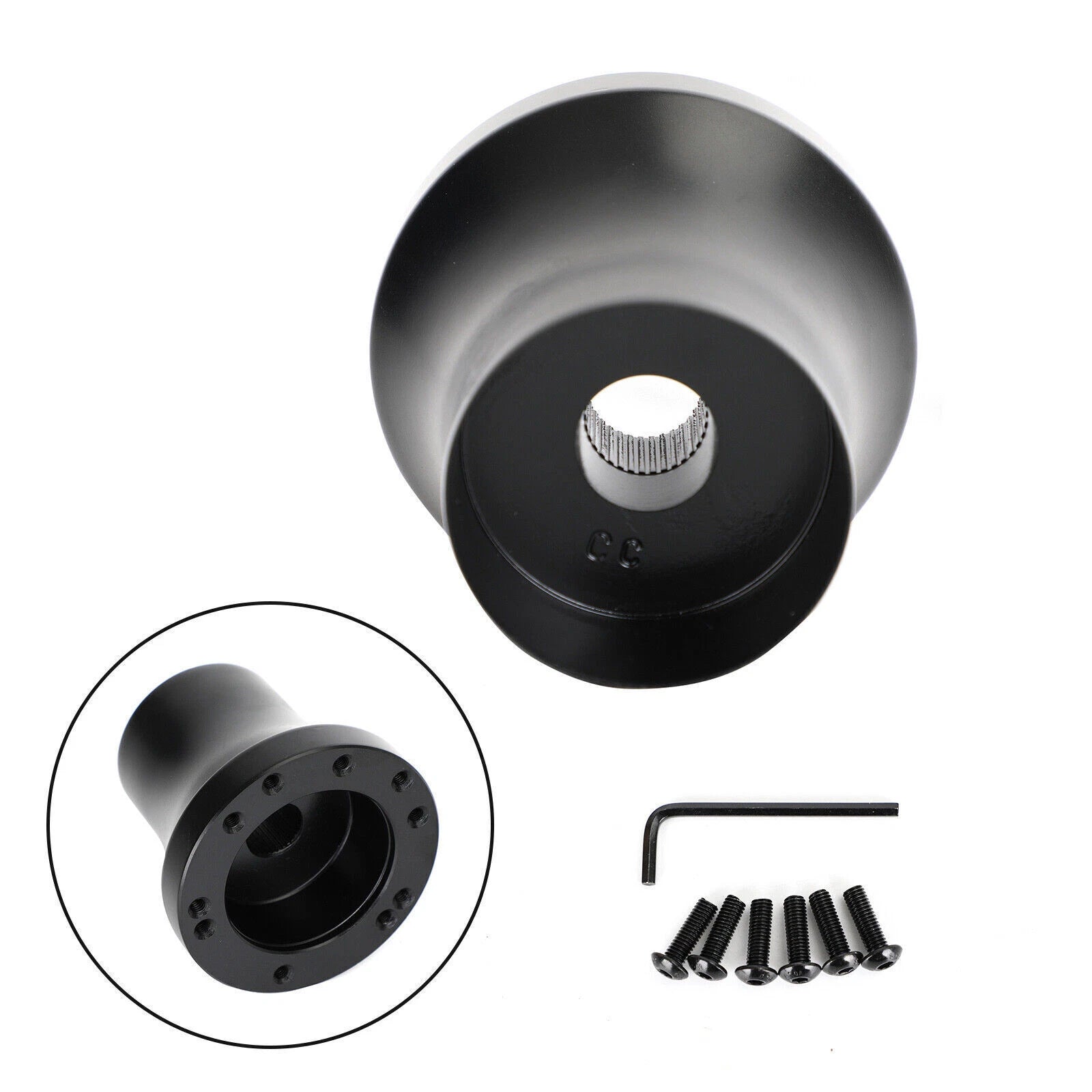 Aluminum Steering Wheel Adapter Hub for Club Car DS (1984–Present) Black