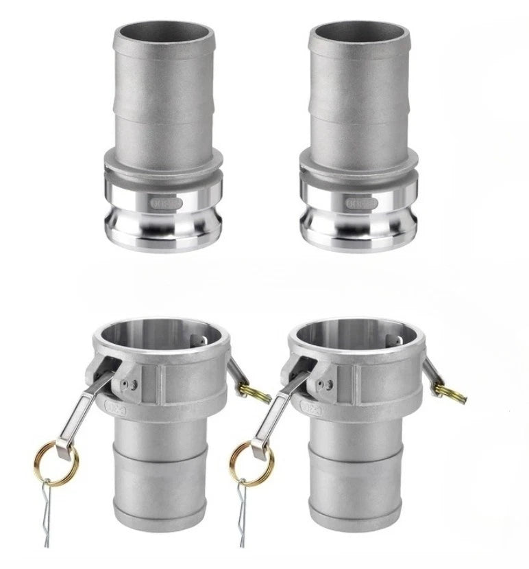 2X Aluminum Camlock Hose Fittings Type A Plus D for Agriculture Use