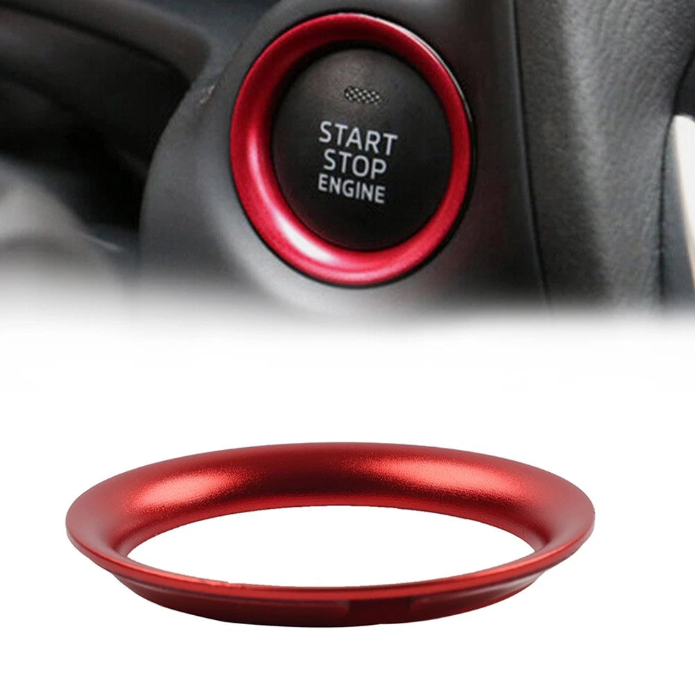 Push Button Ring Trim for Mazda 3 Axela 6 Atenza CX-5 (2014–2020) - Red